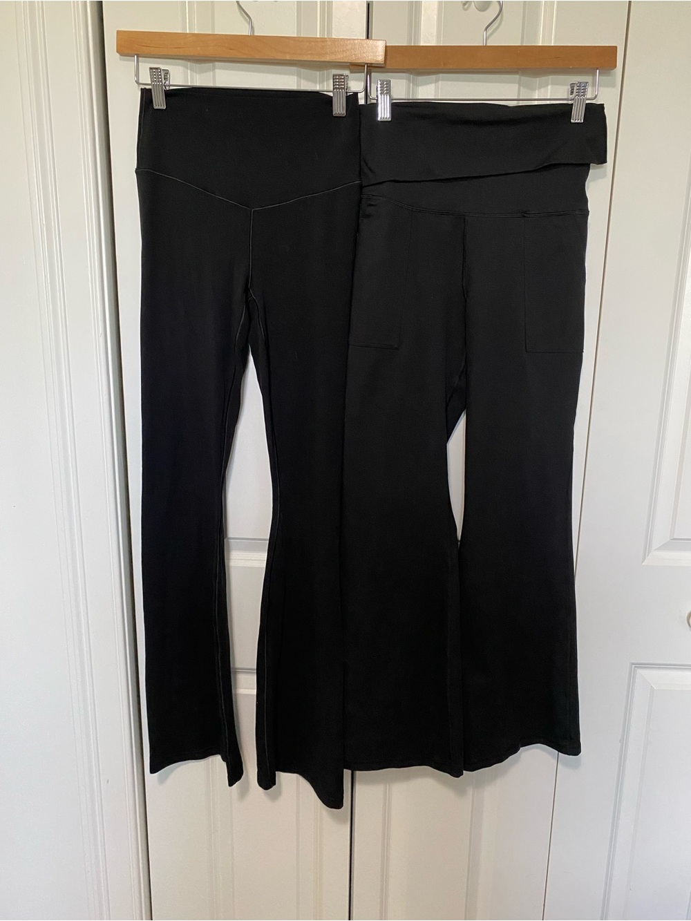 4 Piece Bundle - aerie Boot Cut Flare Yoga Pants - Fold-Over Waist Bike Shorts